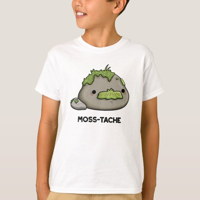 Camiseta Moss-tache Engraçado Mustache Pun (Frente)