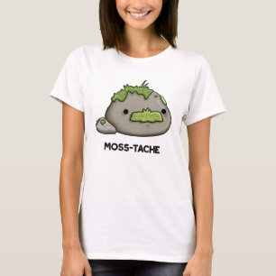 Camiseta Moss-tache Engraçado Mustache Pun