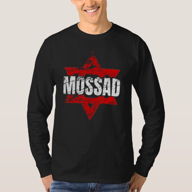 Camiseta Mossad Israel Israeli Secret Service Tel Aviv Meno (Frente)