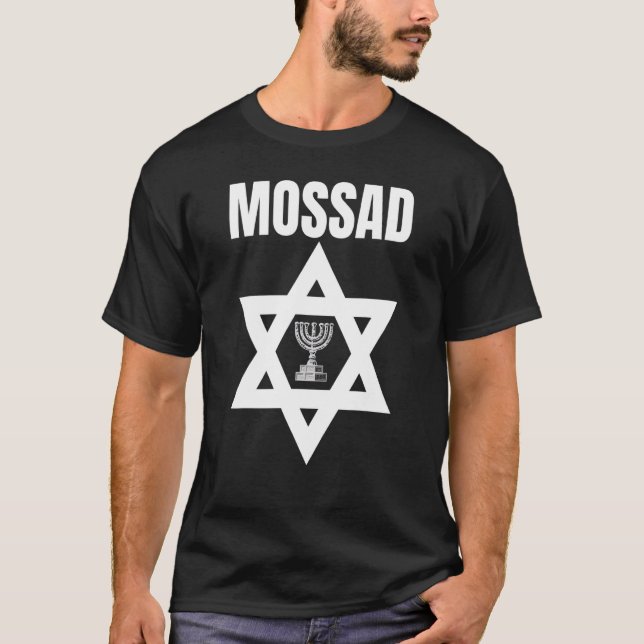 Camiseta Mossad Israel Israeli Secret Service Tel Aviv Meno (Frente)