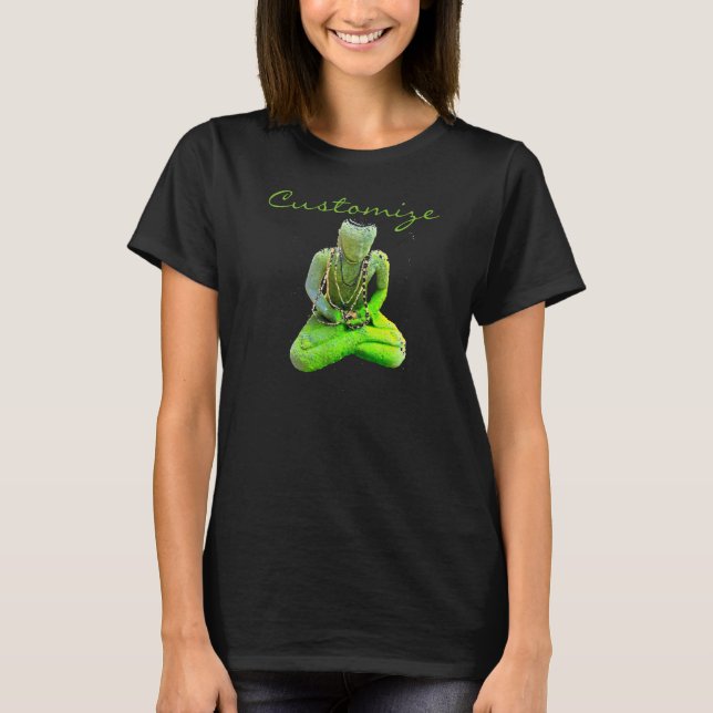 Camiseta Mossy Green Buddha Meditando Thunder_Cove (Frente)