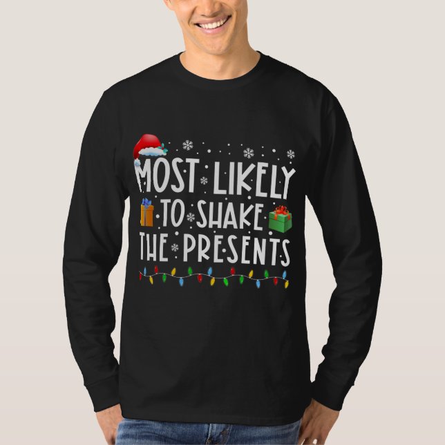 Camiseta Most Likely To Shake The Presents Family (Frente)