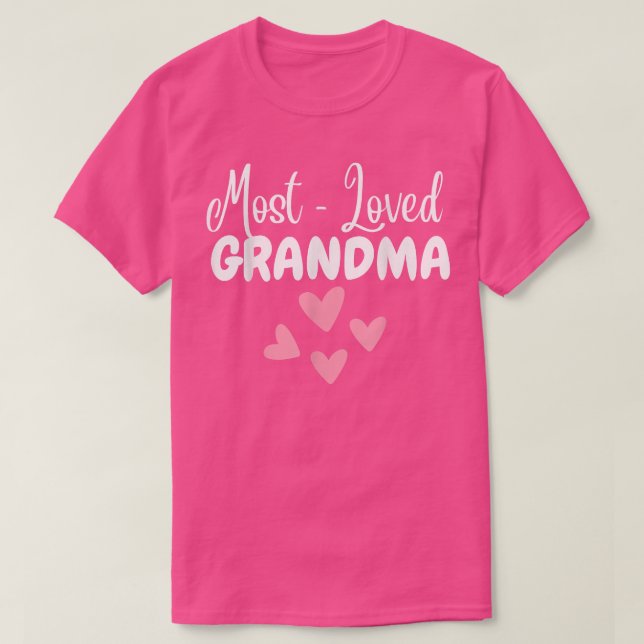 Camiseta Most Loved Grandma - Grandmother - World's Best Gr (Frente do Design)