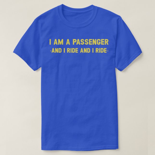 Camiseta Mostarda de passageiros (Frente do Design)