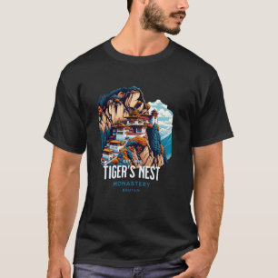 Camiseta Mosteiro do Ninho de Tiger, Butão Paro Himalayan C