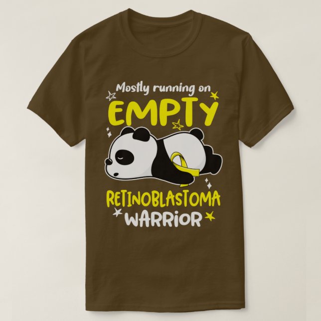 Camiseta Mostly Running On Empty Retinoblastoma Warrior2 (Frente do Design)