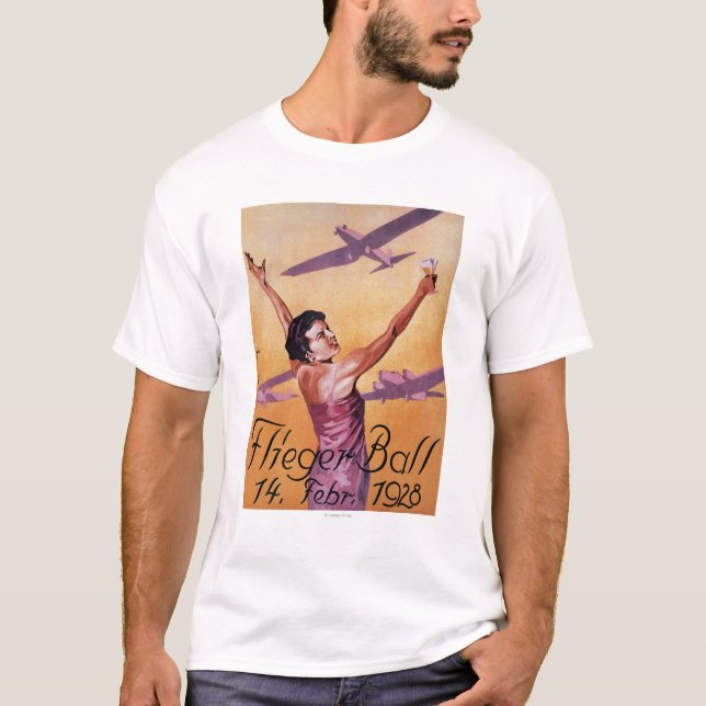 Camiseta Mostra da aviação no poster do Promo de Wagner do (Frente)