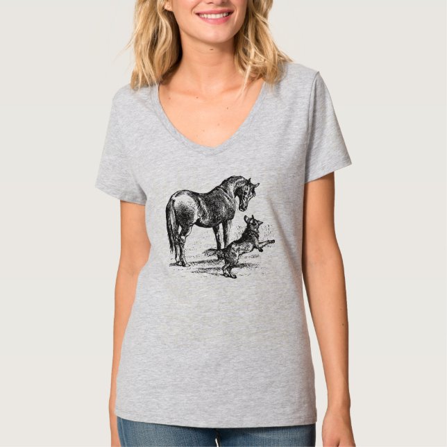 Camiseta Mostra de cão e de pônei (Frente)