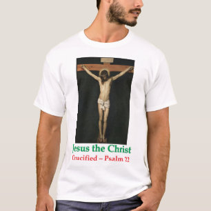 Camiseta mostrando crucificação de Jesus o Crist