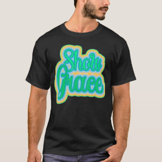 Camiseta Mostrar design inspirador vintage Graça