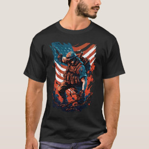 Camiseta Mostre Apoio às Tropas Americanas Soldado American