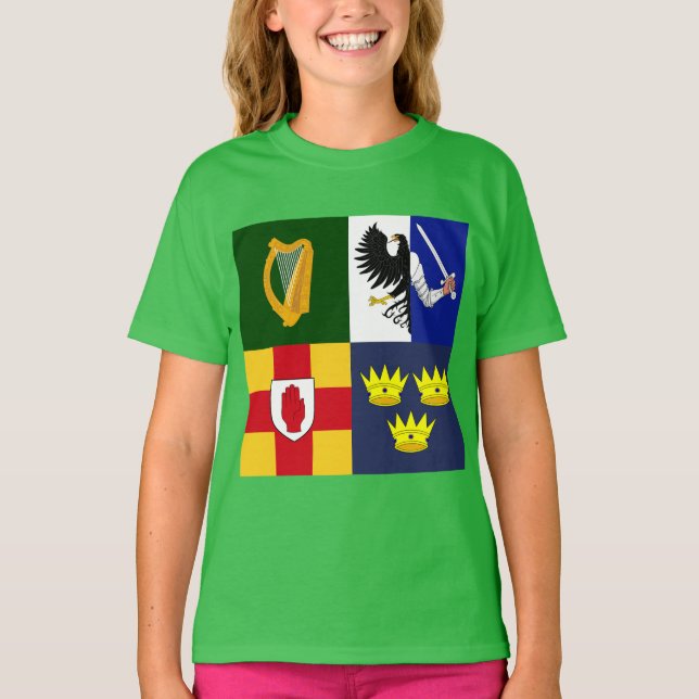 Camiseta Mostre as cores - Braços da Irlanda (Frente)
