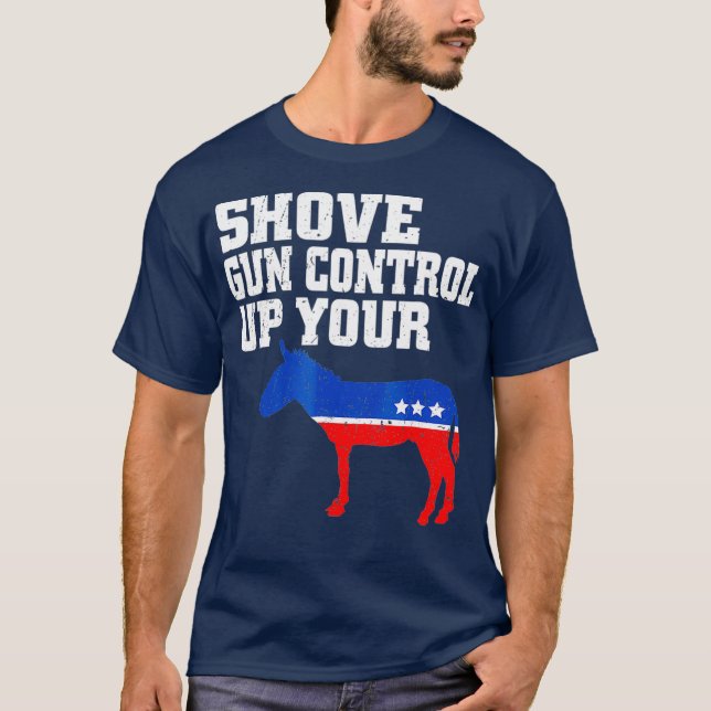 Camiseta Mostre Controle de Arma Para Cima da Emenda De seg (Frente)