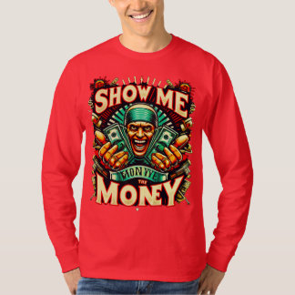 Camiseta Mostre-me o Money Basic Long Sleeve T Shirt