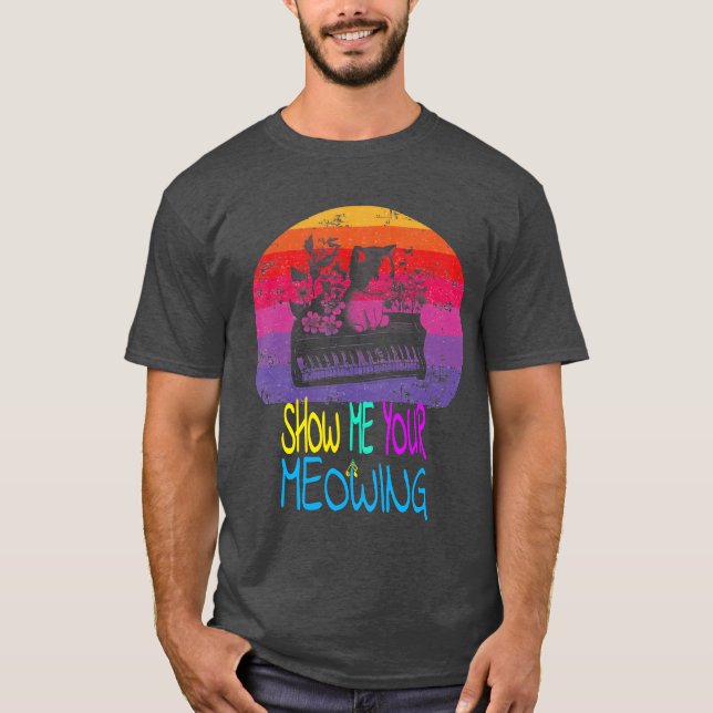 Camiseta Mostre-Me Seu Cats Medidor Música Ragdoll Muscull  (Frente)