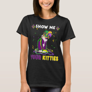 Camiseta Mostre-me seus Gatinhos Engraçados Gato Mascarado 