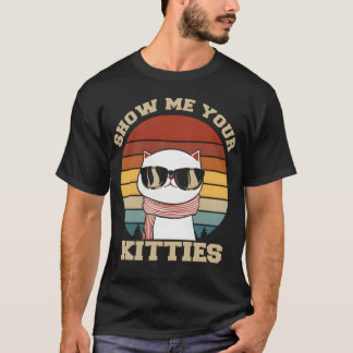 Camiseta Mostre-me seus gatinhos, garoto amante dos gatos