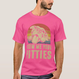 Camiseta Mostre-Me Seus Pitties Retro Vintage Amante de Pit