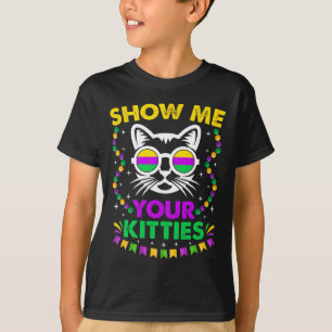 Camiseta Mostre Meus Gatinhos Fofos Festa Divertida do Mard