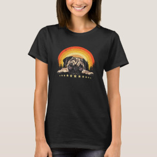 Camiseta Mostre Seu Cachorro Pug Vintage Estilo Arco-Íris