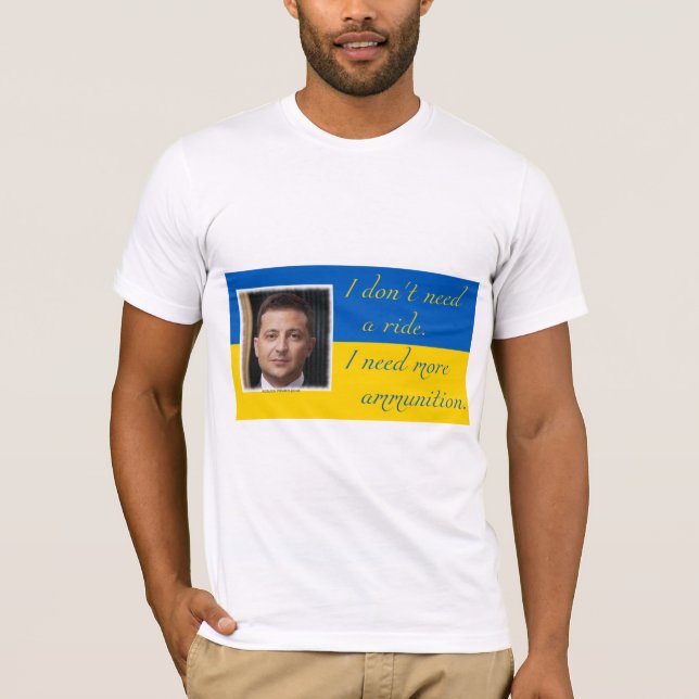 Camiseta mostrem o vosso apoio à Ucrânia e à liberdade (Frente)
