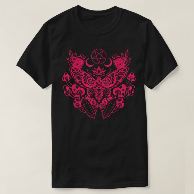 Camiseta Moth Viking Pagan Wicca T-Shirt (Frente do Design)