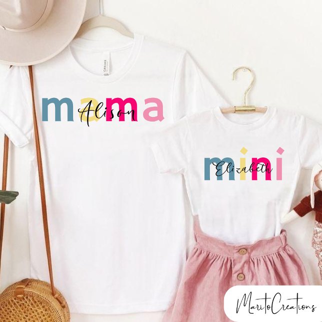 Camiseta Mother and daughter mother's day t-shirt set (Criador carregado)
