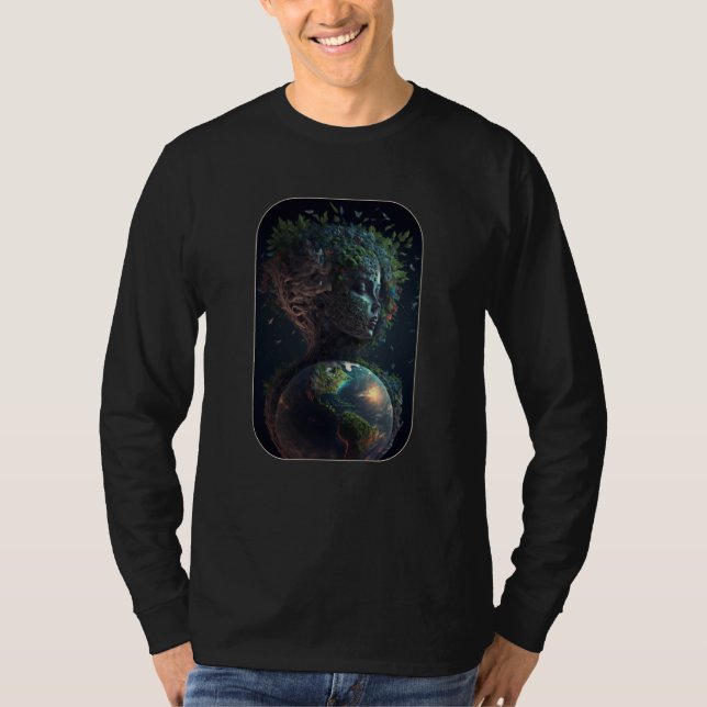 Camiseta Mother Earth Day Love Surreal Abstract Space of a  (Frente)