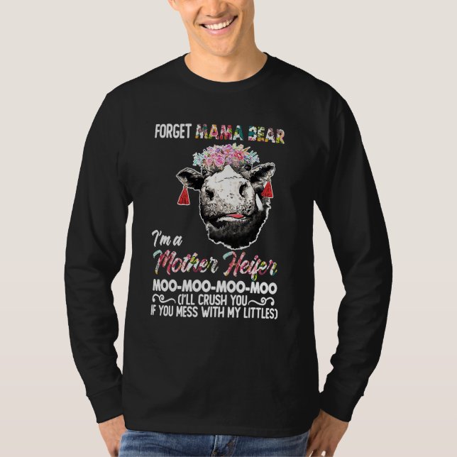 Camiseta Mother Heifer Forget Mama Beer Funny Saying Women  (Frente)