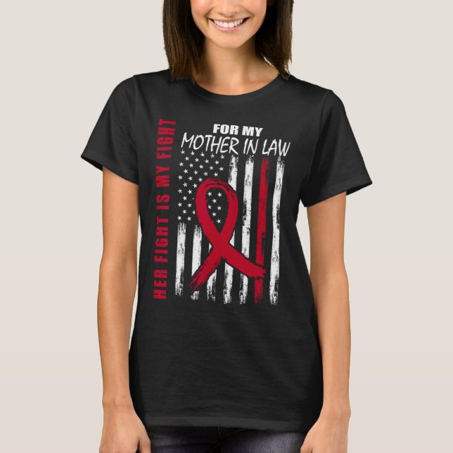 Camiseta Mother In Law Multiple Myeloma Awareness American  (Frente)