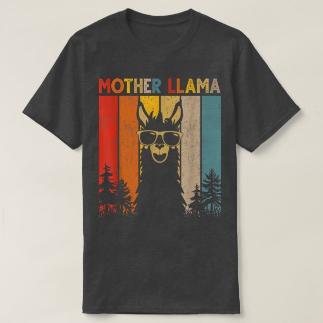 Camiseta Mother Llama Lover Gift For Mens Womens  (Frente do Design)