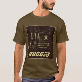 Camiseta Motherboard Tech de GEEK marrom e dourado RUGGGG
