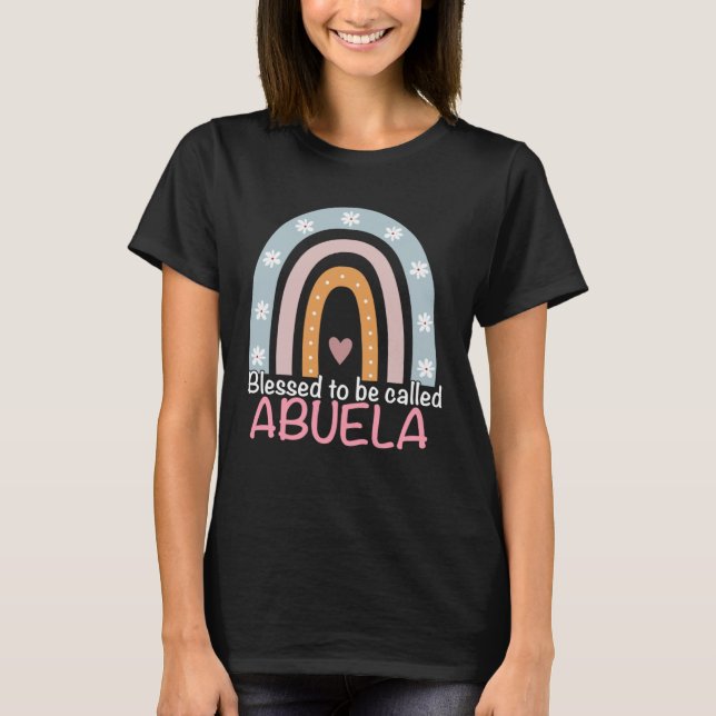 Camiseta Mothers Day Blessed To Be Called Abuela Rainbow Ab (Frente)