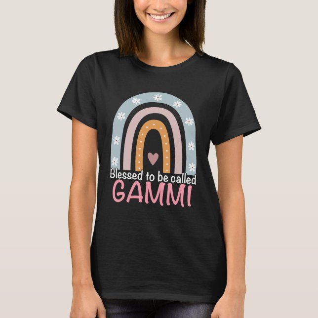 Camiseta Mothers Day Blessed To Be Called Gammi Rainbow Gam (Frente)