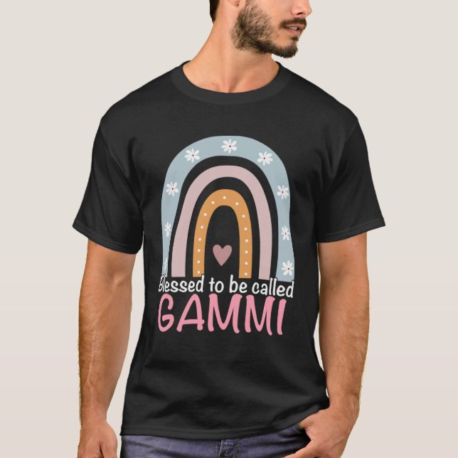 Camiseta Mothers Day Blessed To Be Called Gammi Rainbow Gam (Frente)
