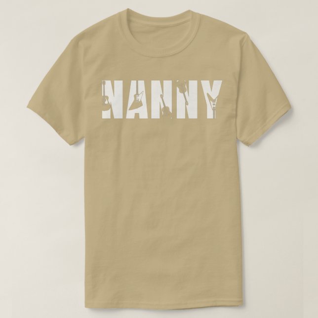 Camiseta Mothers Day Guitar Lover Best Nanny Ever Guitarist (Frente do Design)