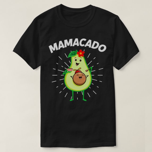 Camiseta Mothers Day Pregnant Avocado Pregnancy Announcemen (Frente do Design)
