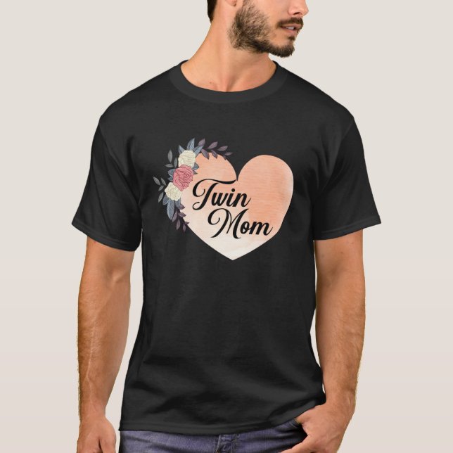 Camiseta Motheru2019s Day Celebration Wife & Twin Mom Grand (Frente)