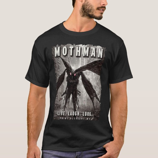 Camiseta Mothman Creepy Cryptid City Point Pleasant (Frente)