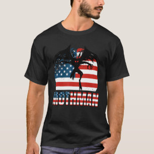 Camiseta Mothman Cryptid 4º De Julho Bandeira Americana