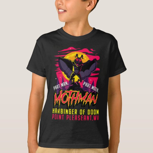 Camiseta Mothman Fun Cryptid Harbinger Part Man Part Moth (Frente)
