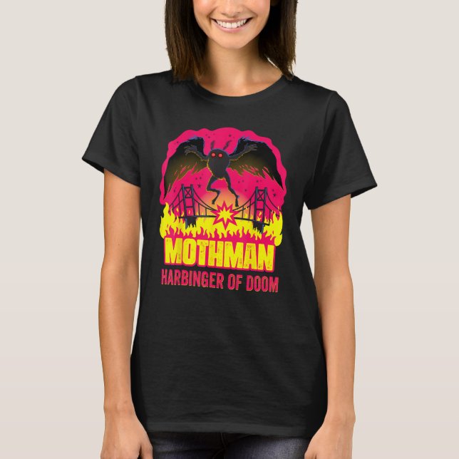 Camiseta Mothman Harbinger Do Doom Folklore Creptid (Frente)