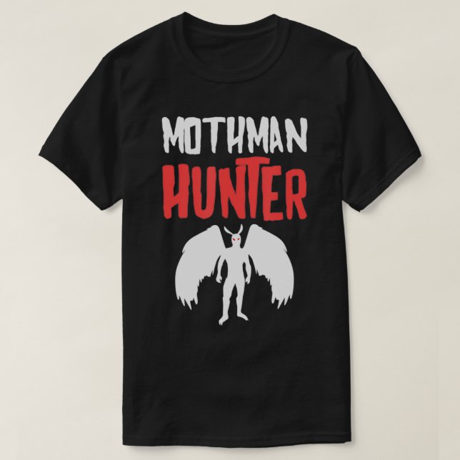 Camiseta Mothman Hunter Folklore Cryptid Mothman  (Frente do Design)