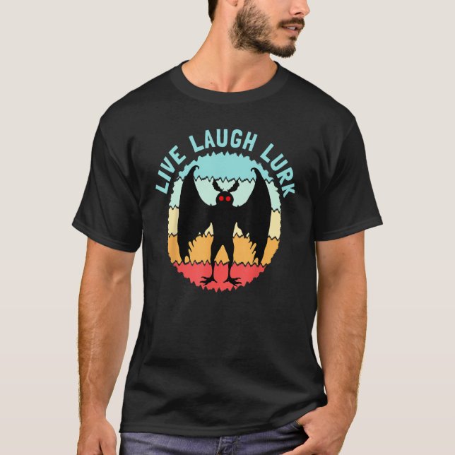 Camiseta Mothman Live Laugh Lurk (Frente)