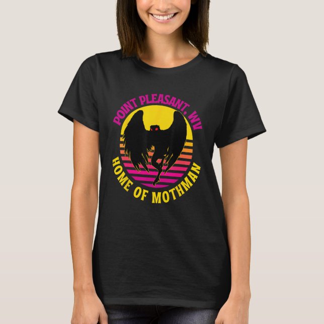 Camiseta Mothman Point Pleasant WV Retro Cryptid Creator F (Frente)