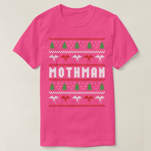Camiseta Mothman Ugly Christmas Sweater (Frente do Design)