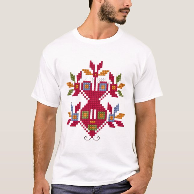 Camiseta Motif búlgaro tradicional (Frente)