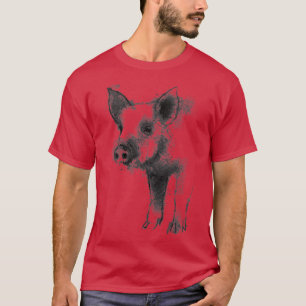 Camiseta Motif, capuz de porco, presente engraçado Premium