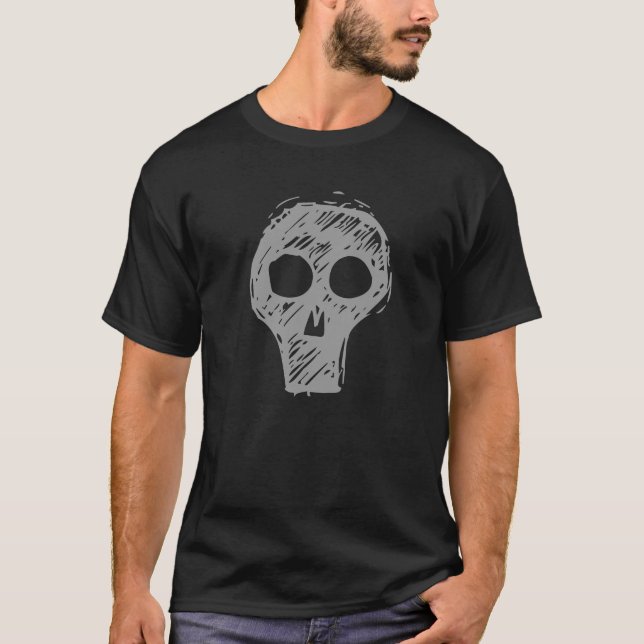 Camiseta Motif. da ilustração do crânio (Frente)