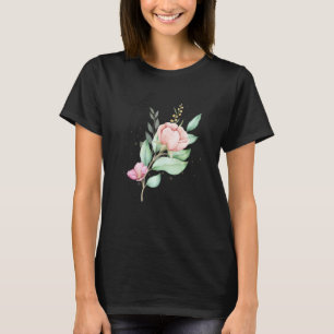 Camiseta Motif estética de linha com fantasia de flores